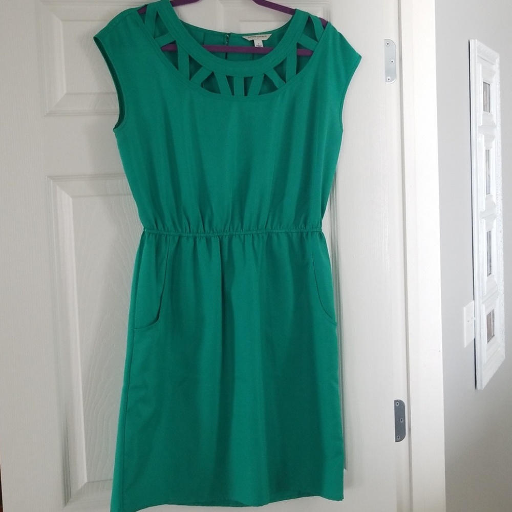 Banana republic emerald green dress